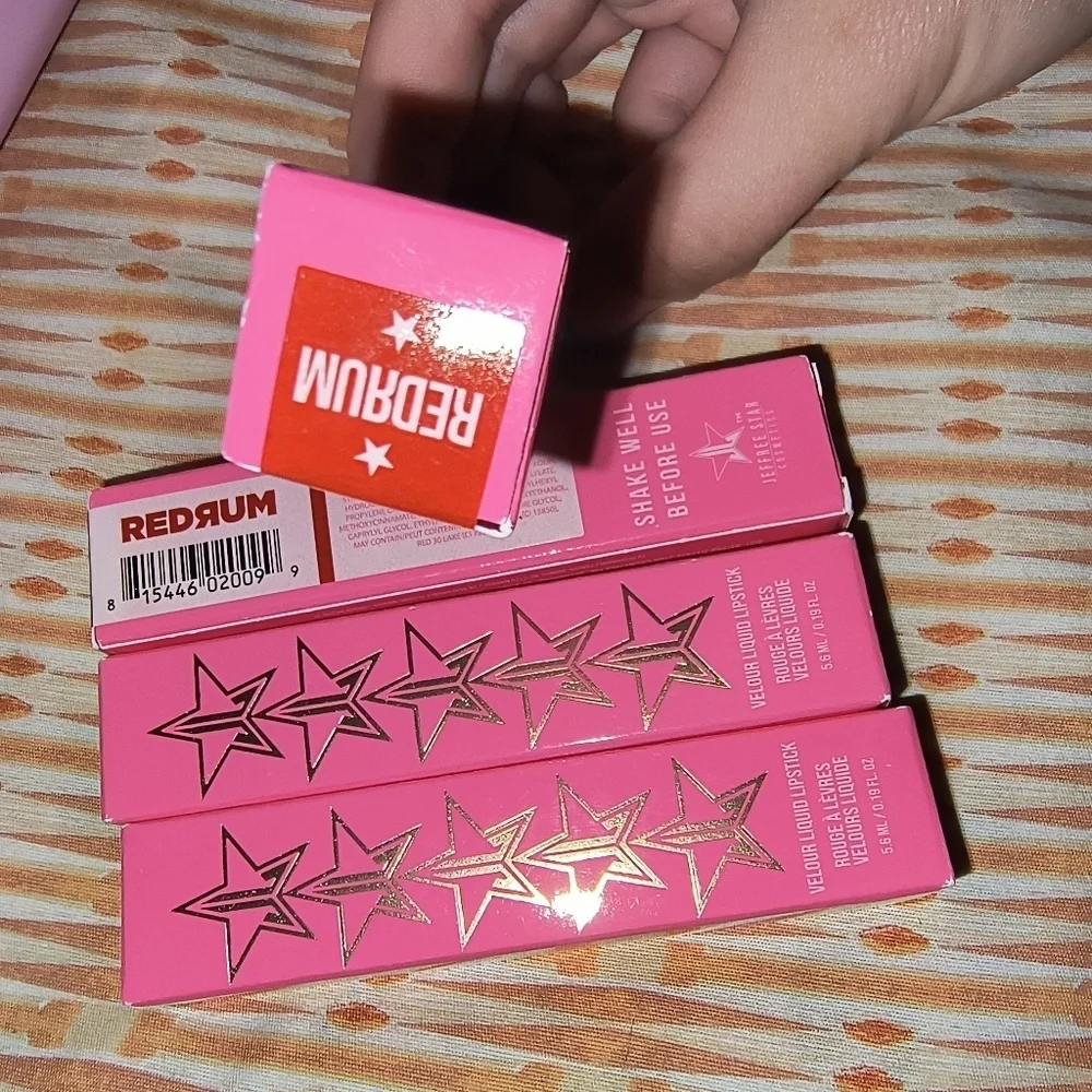 Jeffree Star Red Liquid Lipstick Vibrant Glossy Finish Redrum Women's Makeup